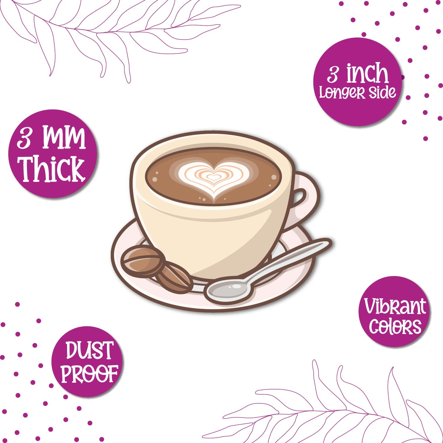 A unique "Coffee Love" magnet, perfect for a gift.