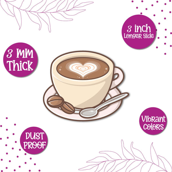 Coffee Love Wooden Fridge Magnet