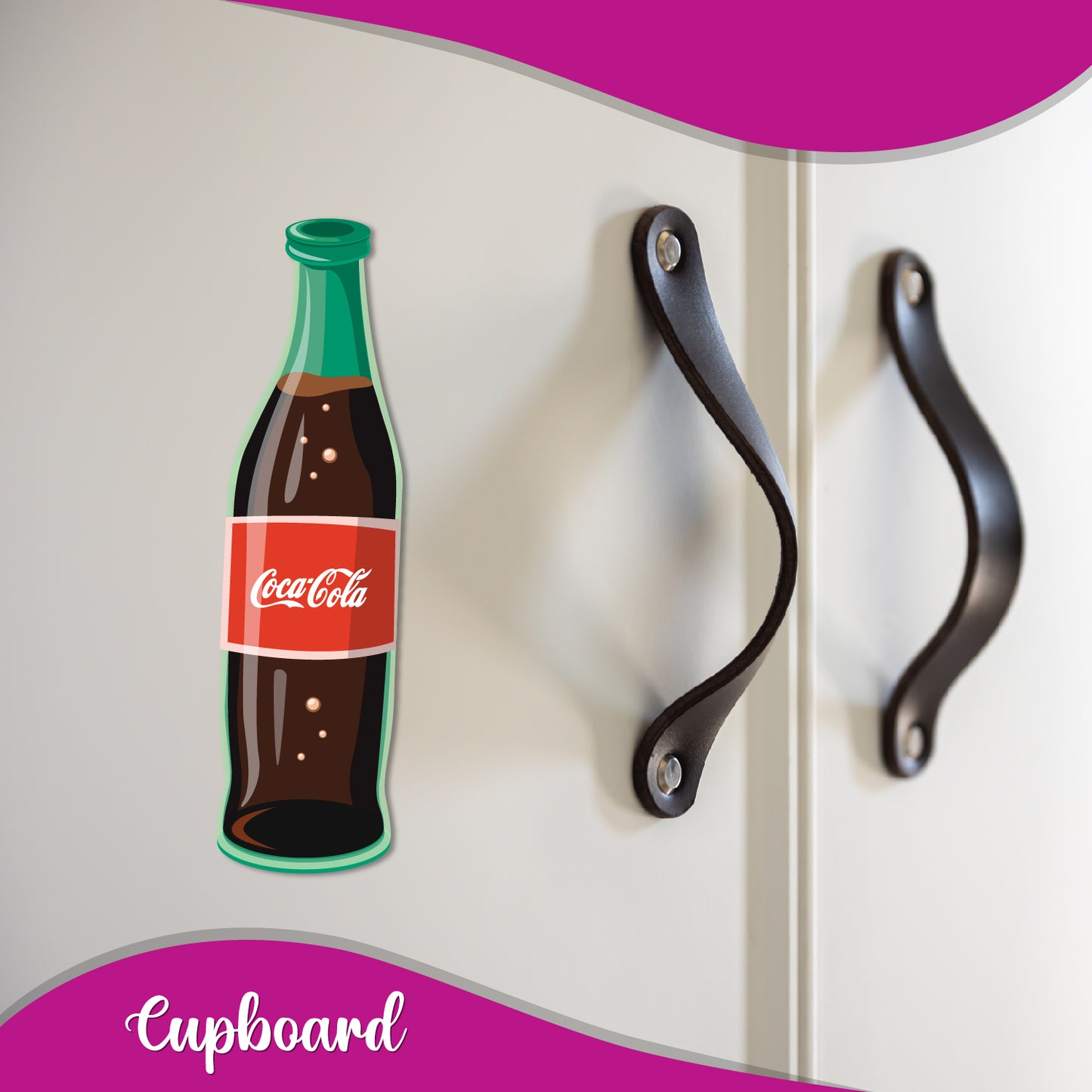 3D Coca-Cola magnet for home decor.