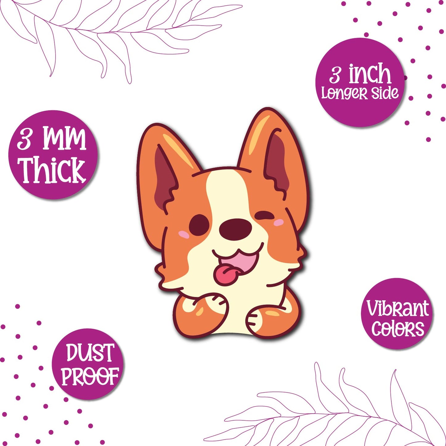Cute Dog fridge magnet – quirky and decorative kitchen accessory