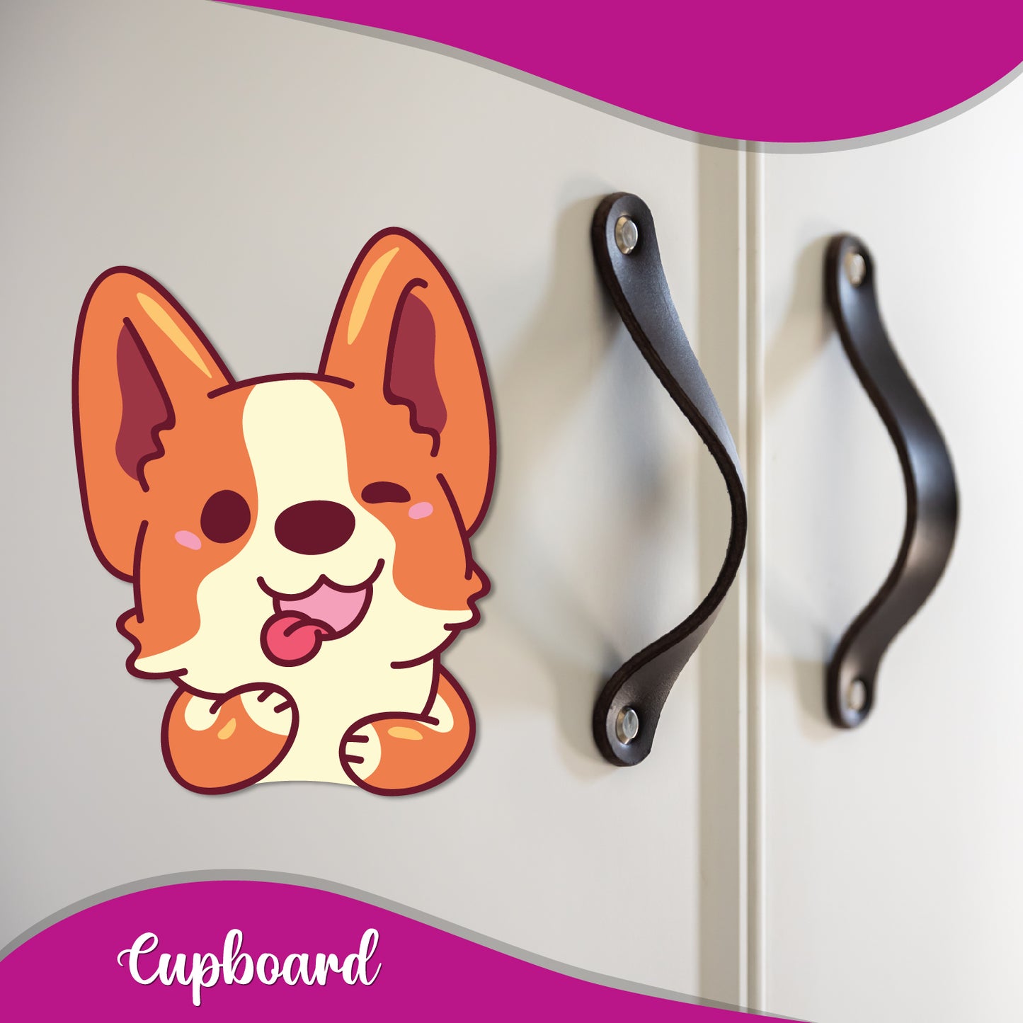 Cute Dog Wooden Fridge Magnet