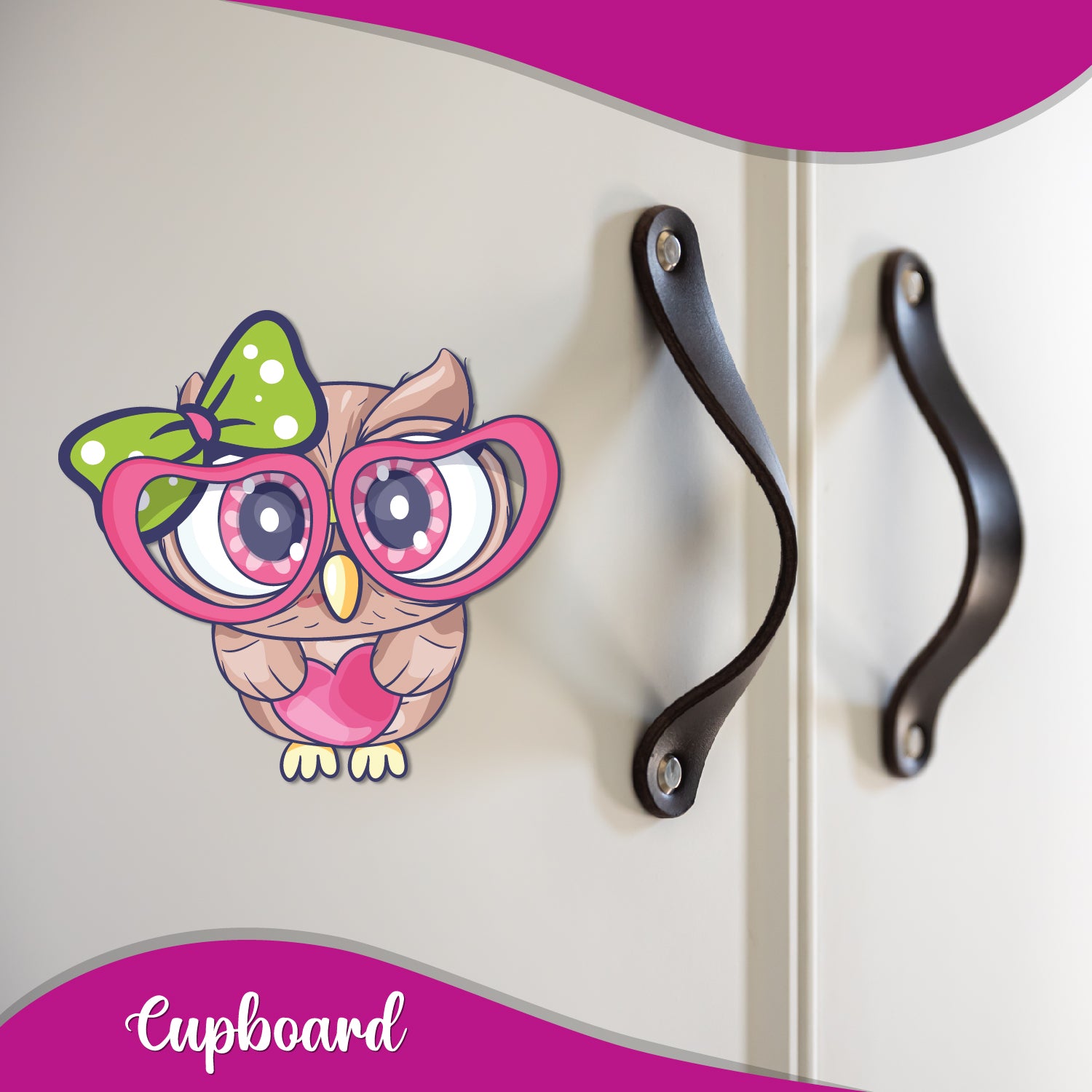 Cute Owl Wooden Fridge Magnet