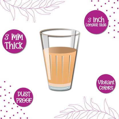 A unique cutting chai magnet, perfect for a tea lover or Desi kitchen decor.