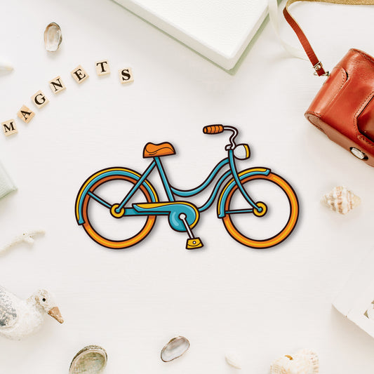 Cycle fridge magnet quirky decor