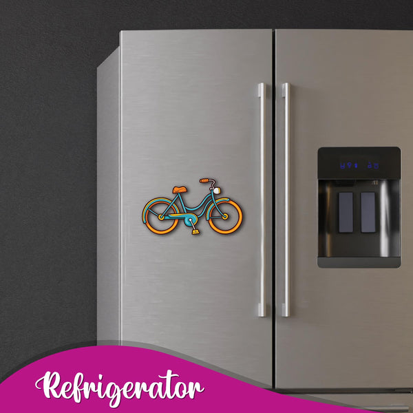 Cycle Wooden Fridge Magnet