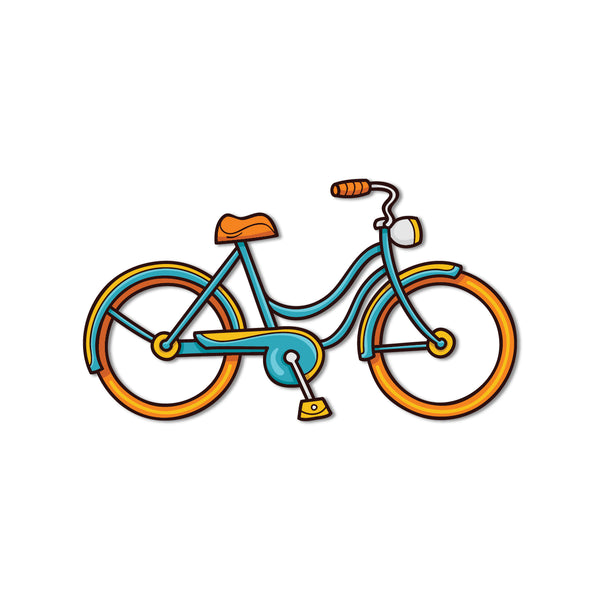 Cycle Wooden Fridge Magnet