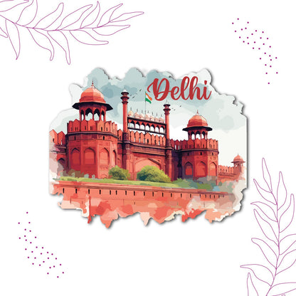 red-fort-monument-magnet-close-up-detail
