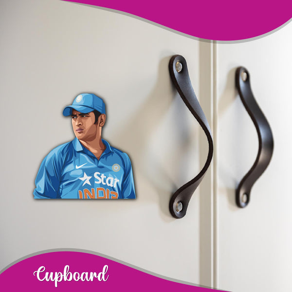 MS Dhoni Wooden Fridge Magnet