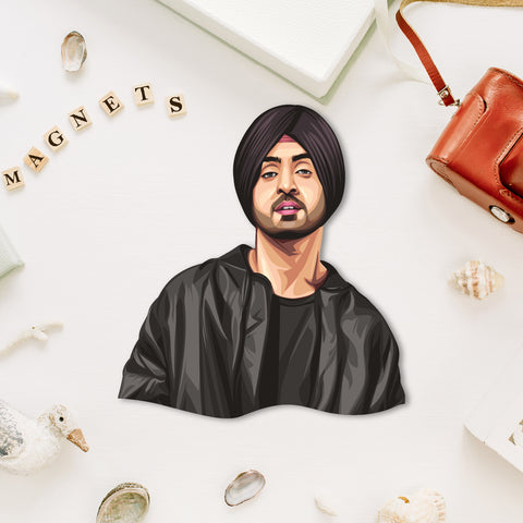 Diljit Dosanjh Wooden Fridge Magnet