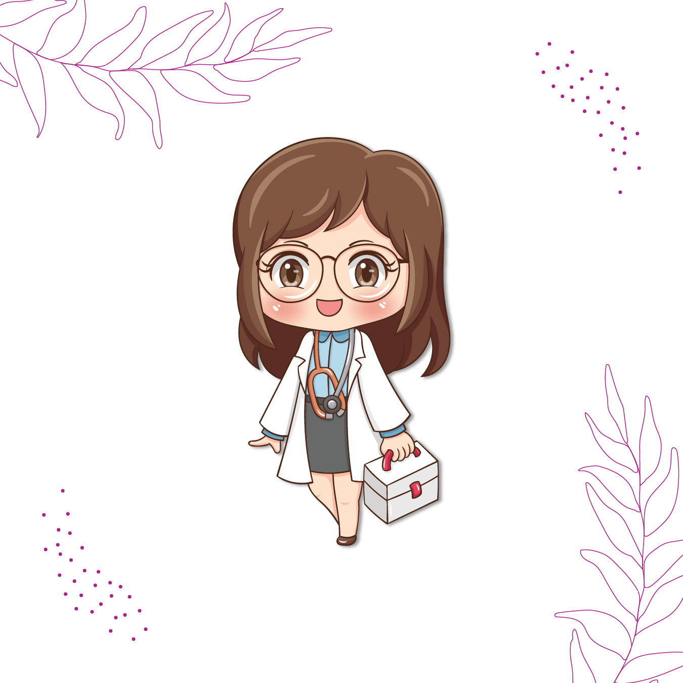 Doctor woman fridge magnet for your home