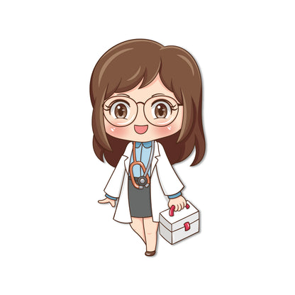 Doctor-themed magnet for a healthcare professional