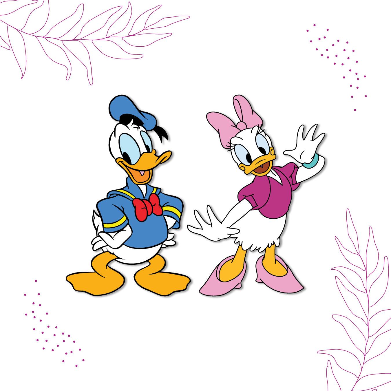 donald-daisy-cartoon-couple-magnet-on-refrigerator