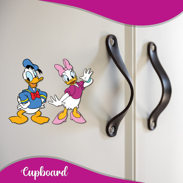 Donald Duck & Daisy Wooden Fridge Magnet