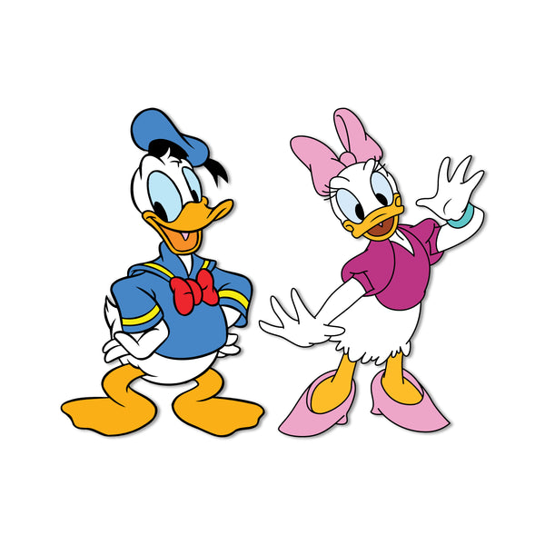 Donald Duck & Daisy Wooden Fridge Magnet