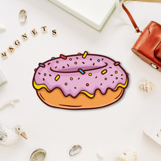 Donut fridge magnet quirky dessert decor