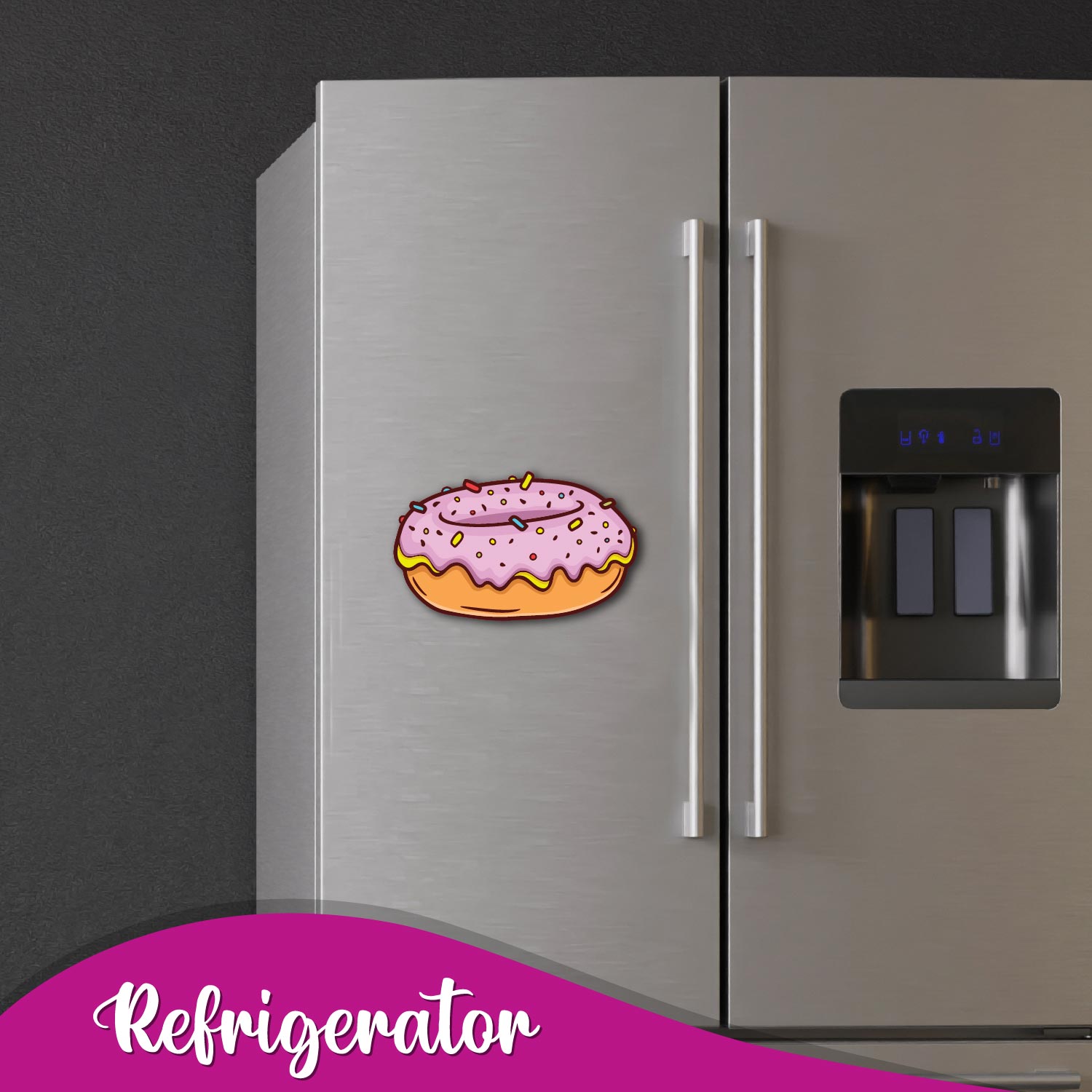 Donut themed quirky fridge accessory