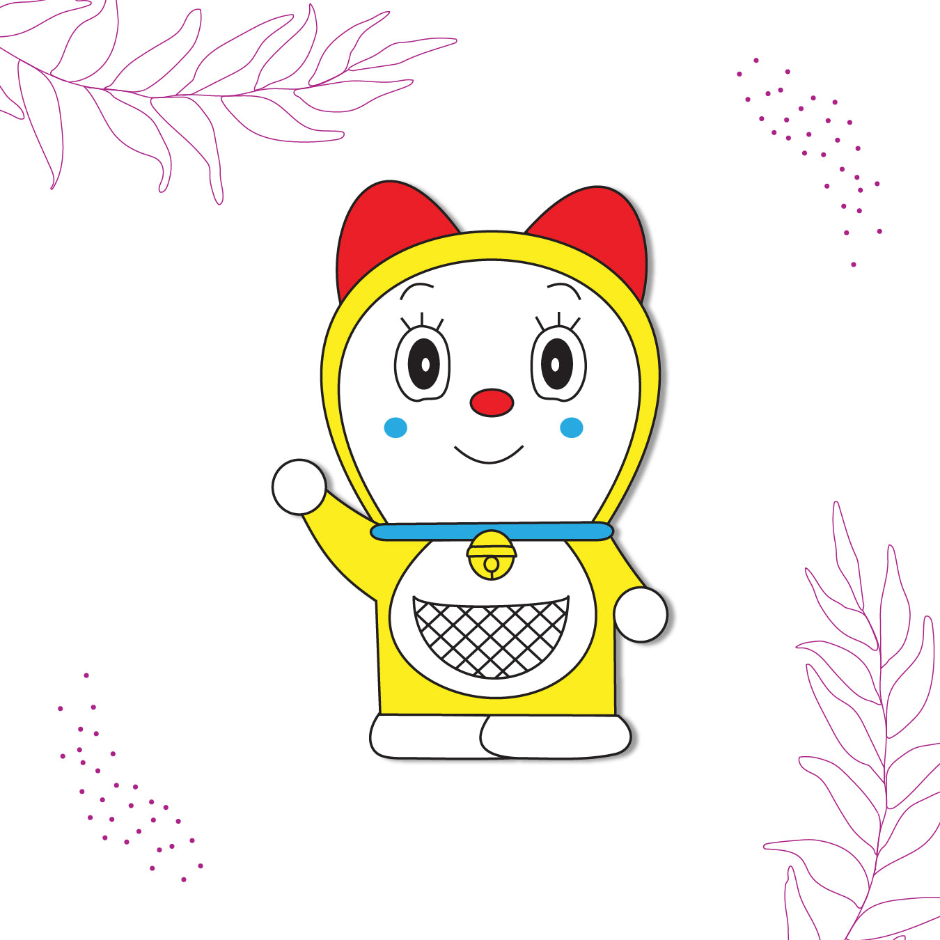 dorami-anime-character-magnet-on-refrigerator