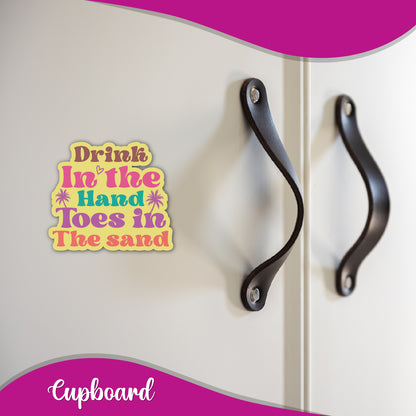 "Drink in the Hand" decorative magnet for kitchen and bar.