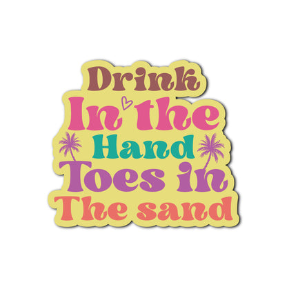 Quirky drink-themed fridge magnet.