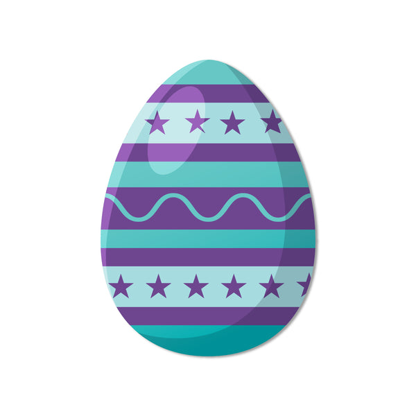 Easter Egg Blue Wooden Fridge Magnet