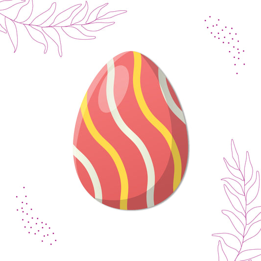 Durable laser-cut easter egg_orange fridge magnet perfect for holiday gifts