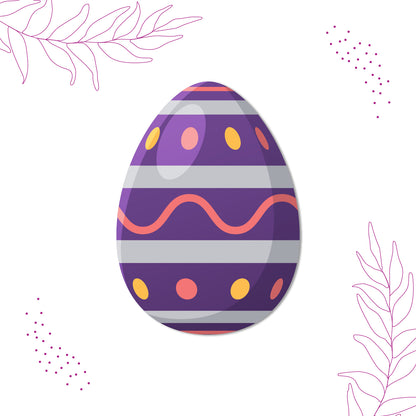 Durable laser-cut easter egg_purple fridge magnet perfect for holiday gifts