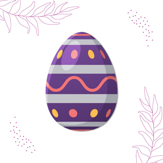 Durable laser-cut easter egg_purple fridge magnet perfect for holiday gifts