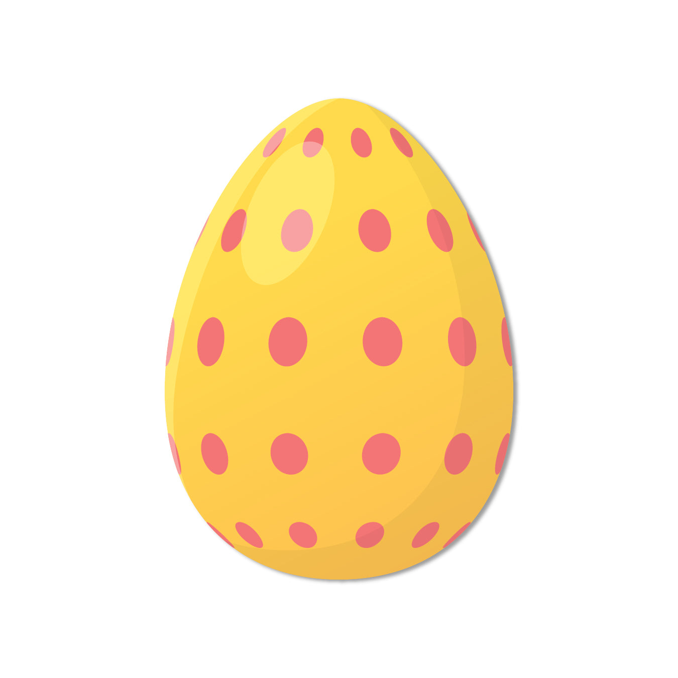 Locally made easter egg_yellow fridge magnet festive magnet for fridge decor