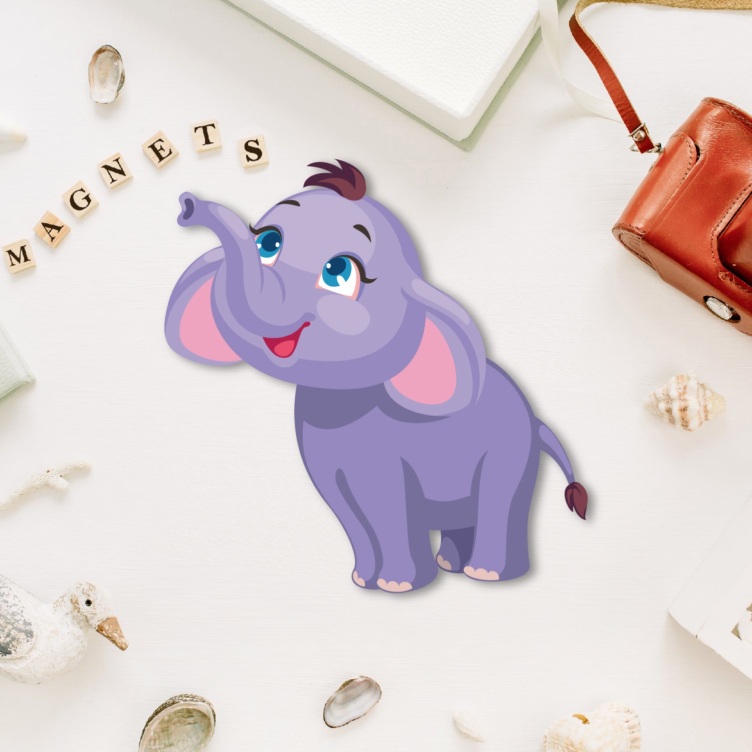Elephant Wooden Fridge / Refrigerator Magnet