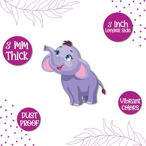 Elephant Wooden Fridge / Refrigerator Magnet