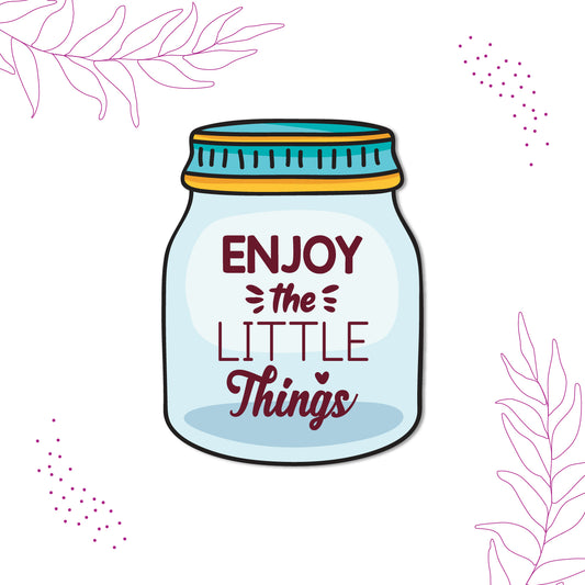 Motivational fridge magnet with a beautiful floral design.