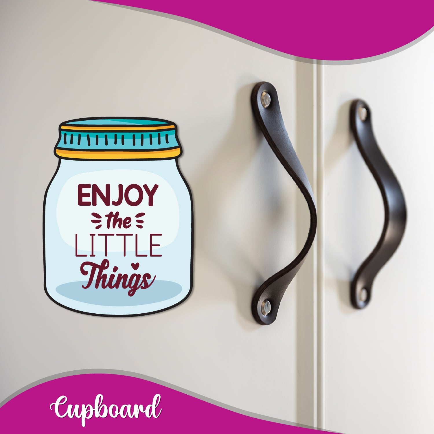 A positive quote magnet on a refrigerator.