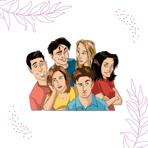 F.R.I.E.N.D.S Wooden Fridge Magnet