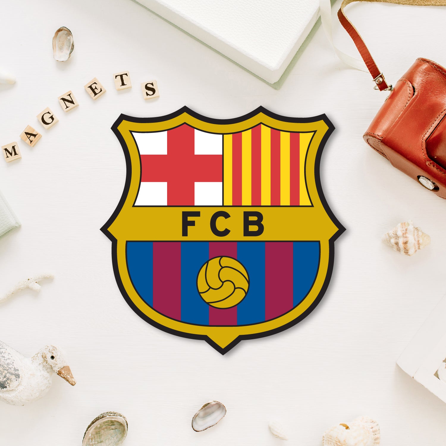 FC Barcelona Wooden Fridge Magnet