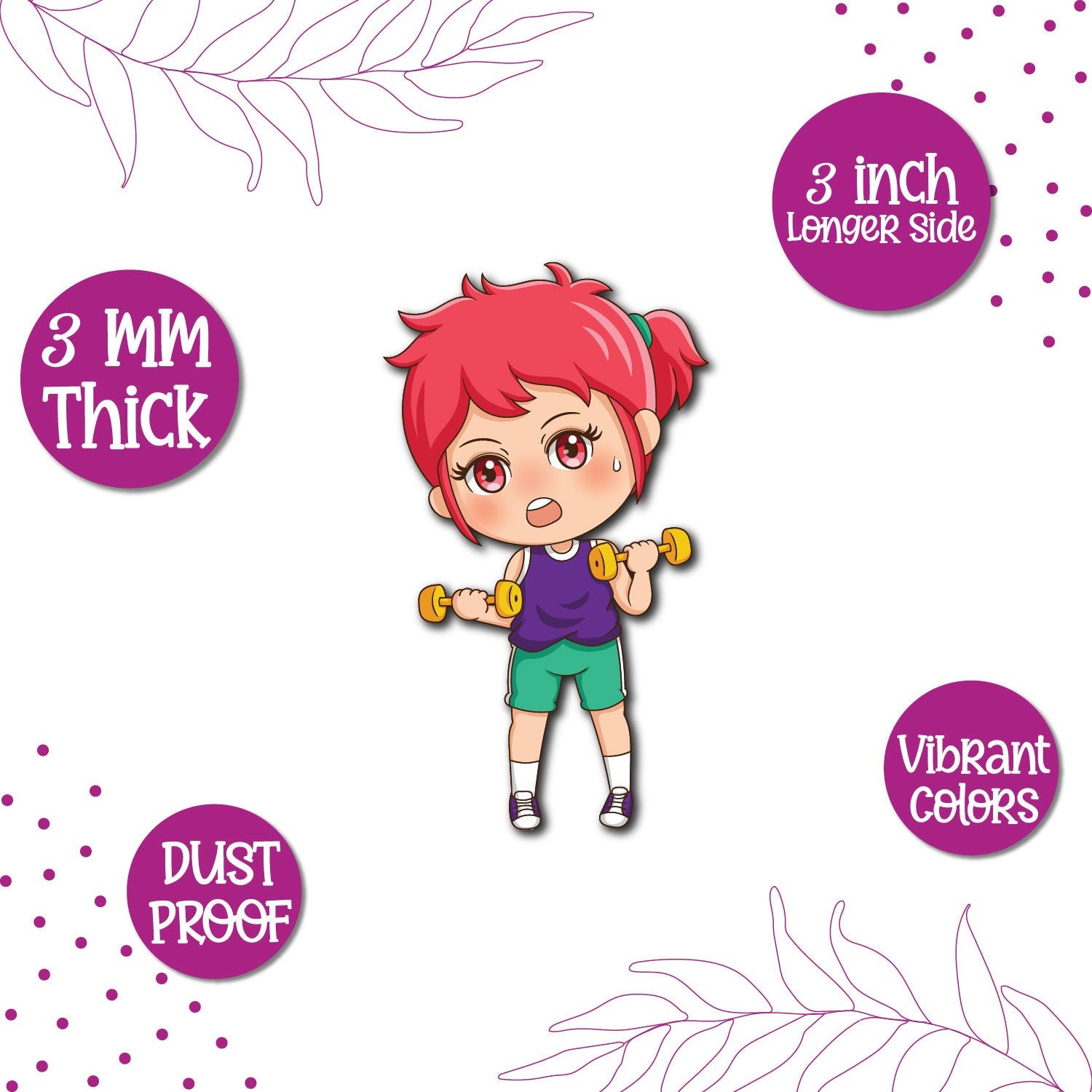 Motivating exercise-themed fridge magnet