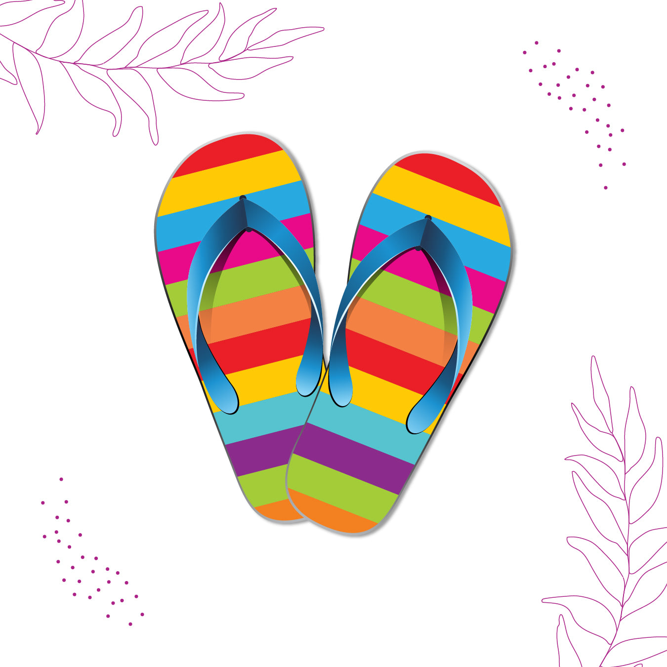 Flip Flop design fridge magnet India