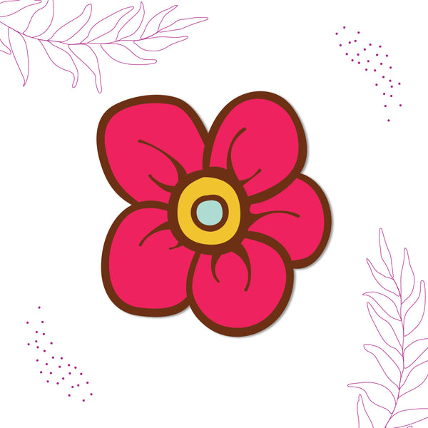 Flower Wooden Fridge Magnet