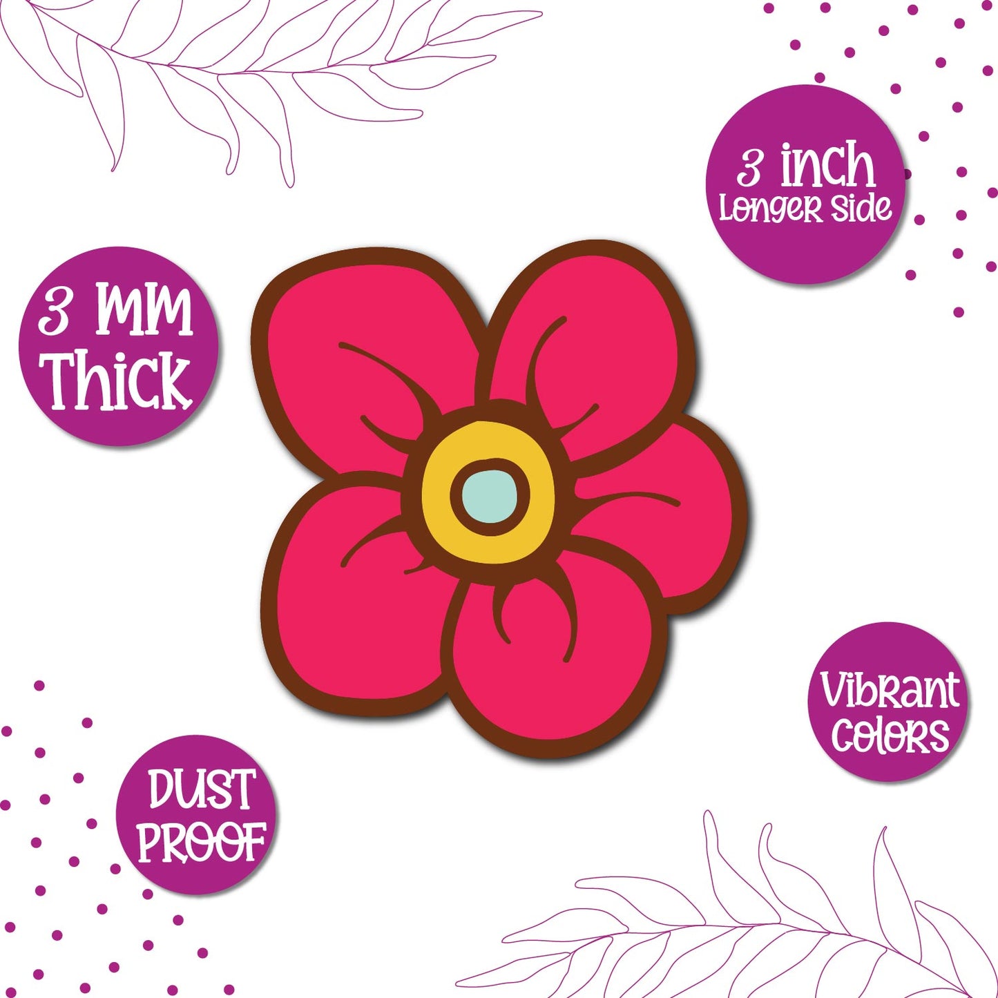 Flower fridge magnet kitchen decor