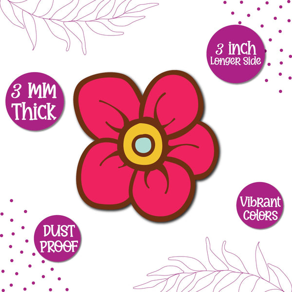 Flower Wooden Fridge Magnet