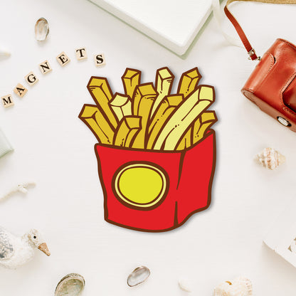 French fries fridge magnet quirky kitchen decor