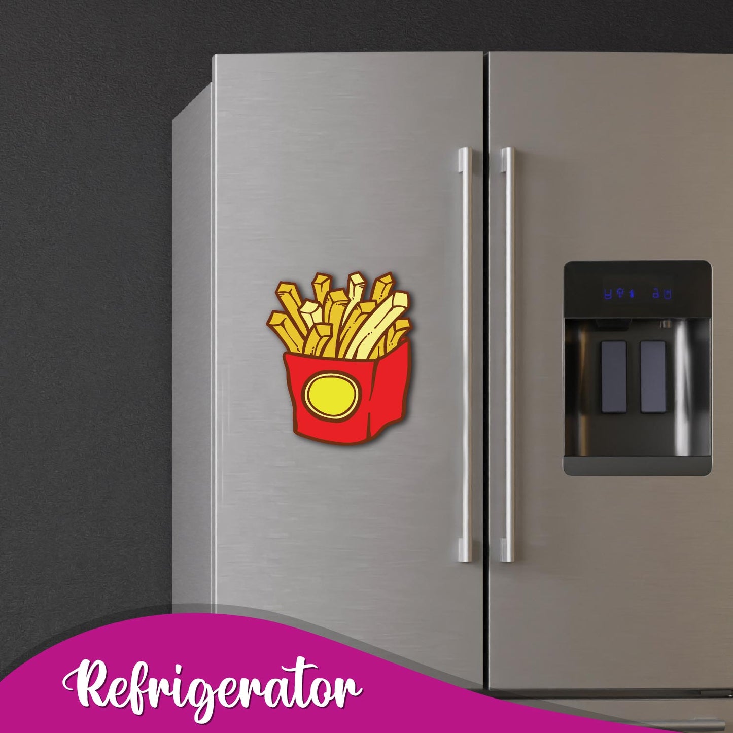 Cute fries design fridge decoration magnet