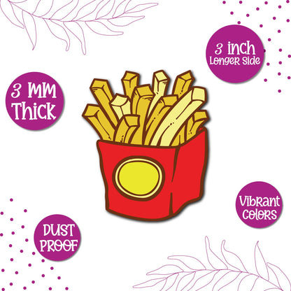Quirky french fries fridge magnet India