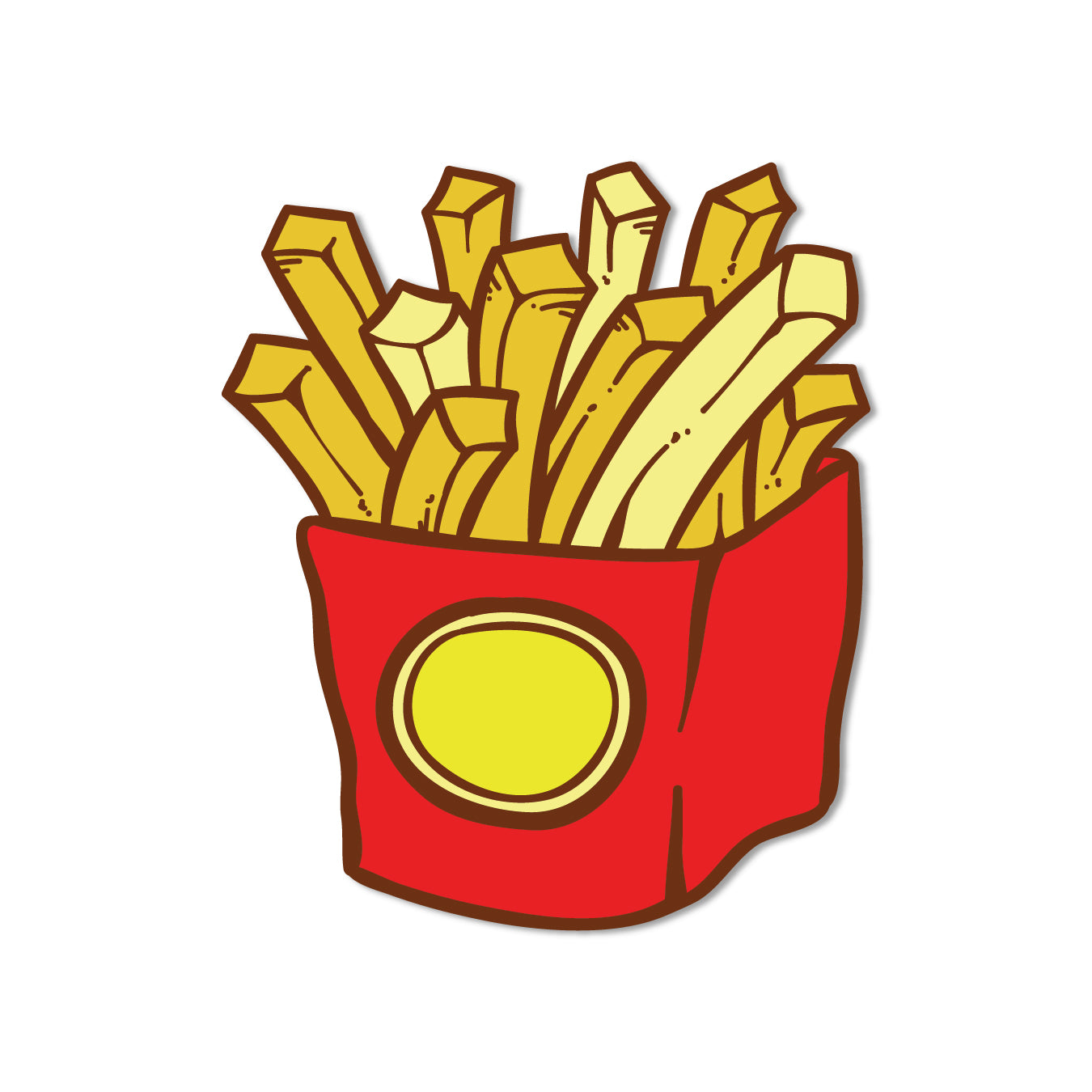 Fun fries lovers quirky fridge magnet