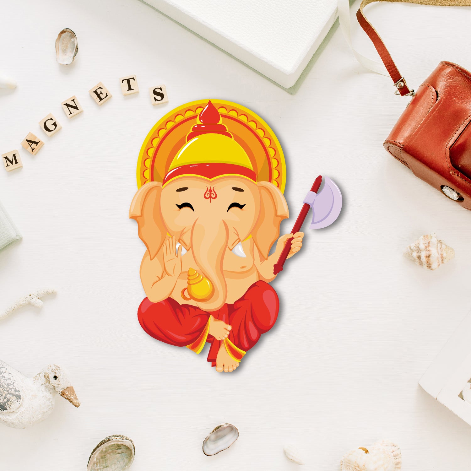 Ganesha Wooden Fridge Magnet