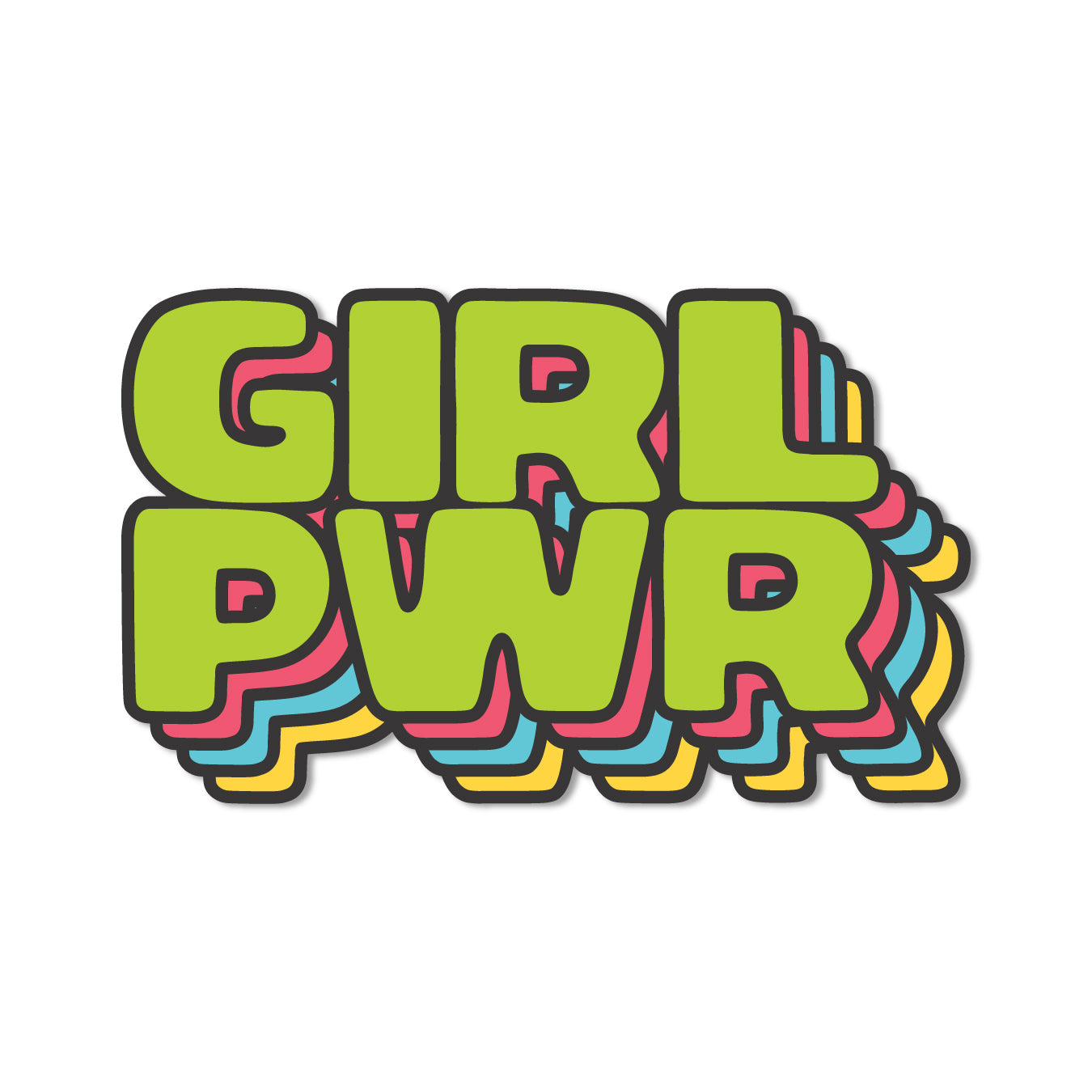 Pink "Girl Power" fridge magnet.
