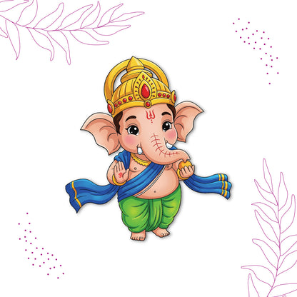 Ganesh With Ladoo Fridge Magnet