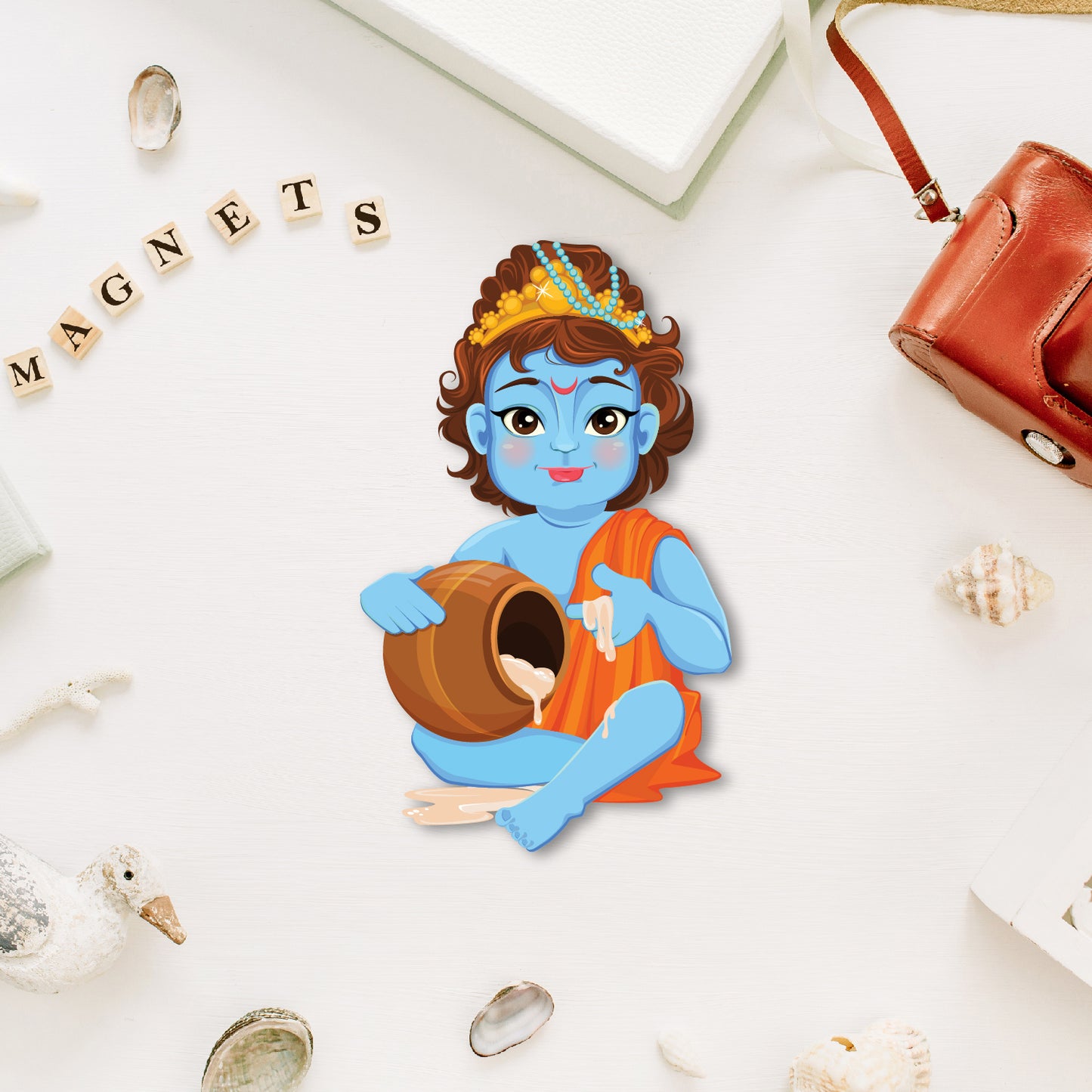 God Krishna fridge magnet quirky decor