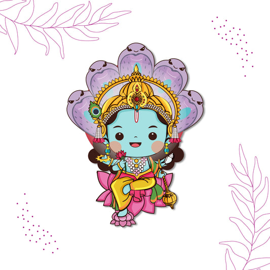 God Vishnu design fridge magnet India