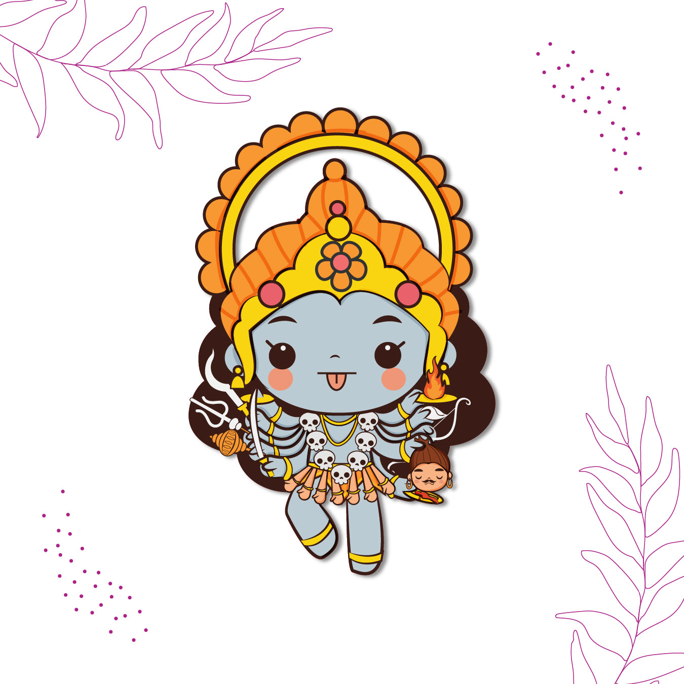 Goddess Kali design fridge magnet India