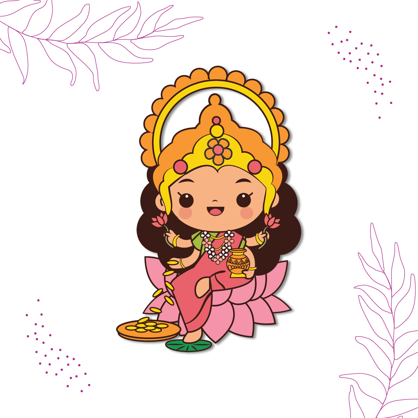 Goddess Laxmi design fridge magnet India